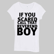 If You Scared Call That Reverend Boy - Bella Women's Sheer Jersey Longer-Length T-Shirt